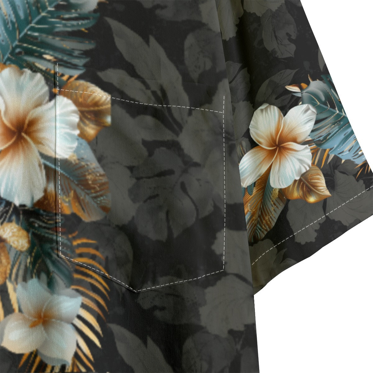 All-Over Print Men's Hawaiian Shirt With Pocket | Rayon