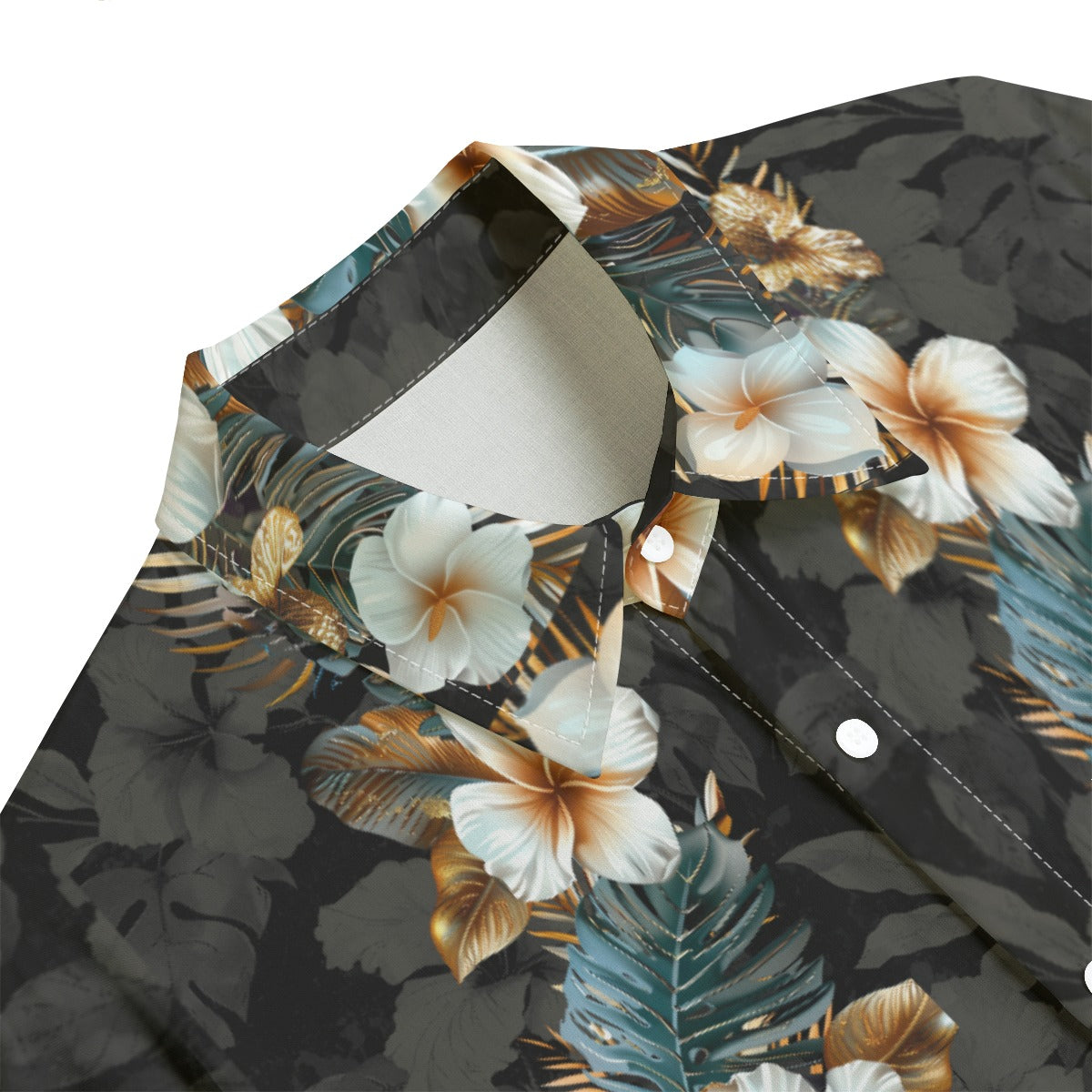 All-Over Print Men's Hawaiian Shirt With Pocket | Rayon