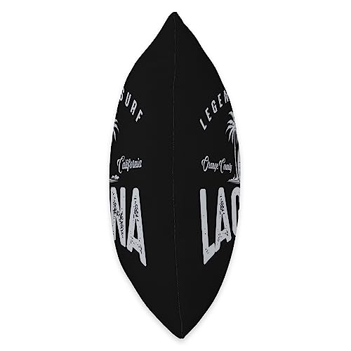 Legendary Surf Locations Three Vintage Surfboards and Palms-Laguna Beach Throw Pillow