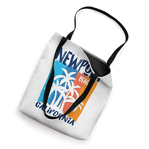 Newport Beach California Fun Colorful Palm Trees Design Tote Bag