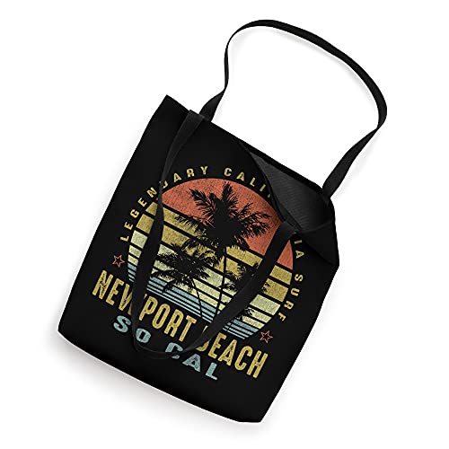 Newport Beach OC Retro Palm Sunset - Beach Gifts Tote Bag