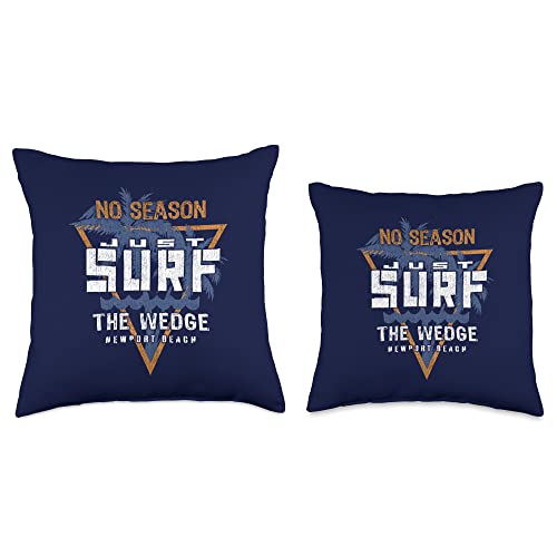 My Favorite Beach No Season Just Surf-The Wedge Newport Beach Throw Pillow