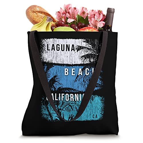 Laguna Beach California CA Brush Strokes and Palms Tote Bag