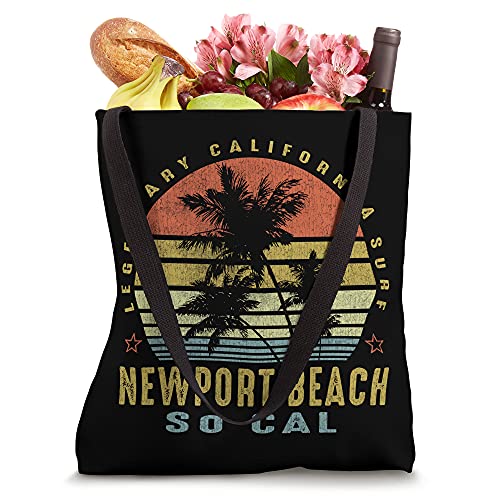 Newport Beach OC Retro Palm Sunset - Beach Gifts Tote Bag