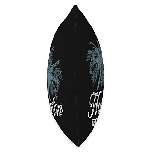 Hawaiian Surf Beach Huntington Beach California-Two Big Palms Throw Pillow