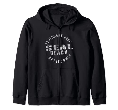 LEDGENDARY SURF SEAL BEACH - CIRCLE STAMP Zip Hoodie