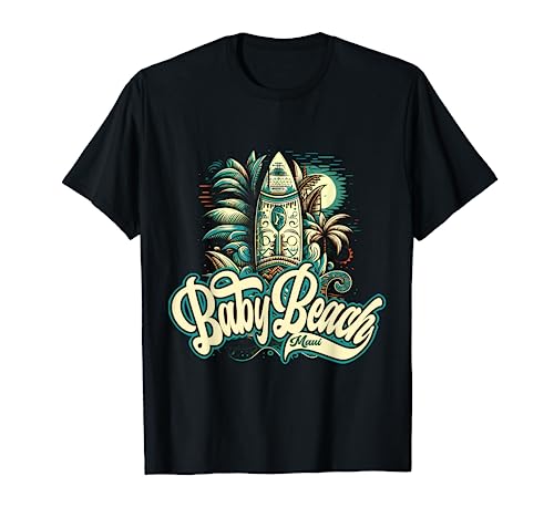 Baby Beach Polynesian Hawaii Surf Design T-Shirt