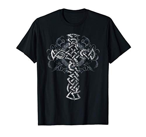 Celtic Cross 1 - Distressed Knotted Christian Cross T-Shirt