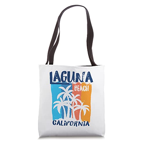 Laguna Beach California Fun Colorful Palm Trees Design Tote Bag