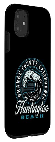 Huntington Beach Retro Wave Circle - Beach Gift Case