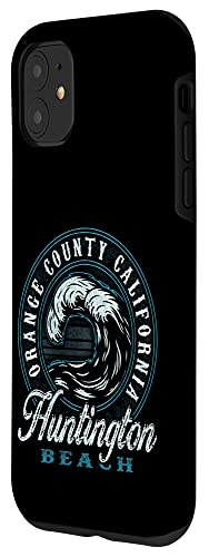 Huntington Beach Retro Wave Circle - Beach Gift Case