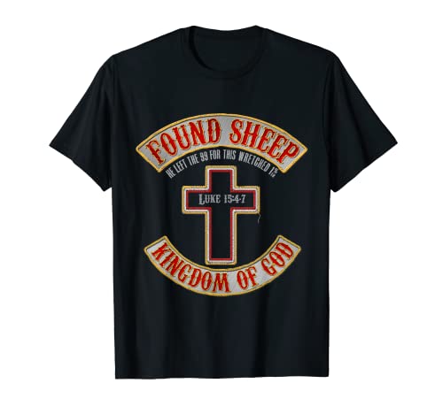 Found Sheep - Kingdom of God - Faux Biker Patch Design T-Shirt