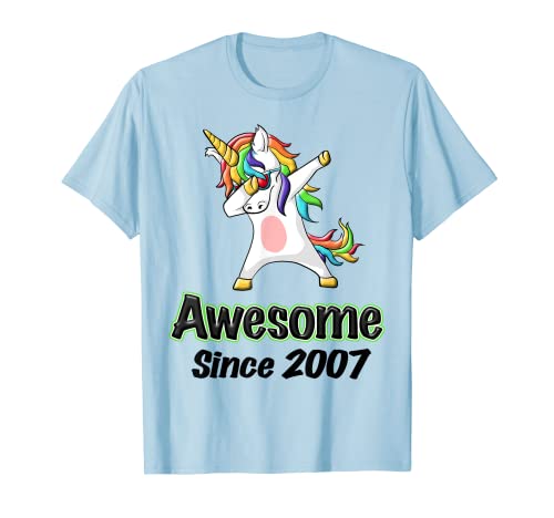 Awesome Since 2007 Dabbing Unicorn T-Shirt
