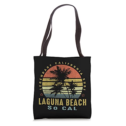 Laguna Beach Retro Palm Sunset - Beach Gifts Tote Bag