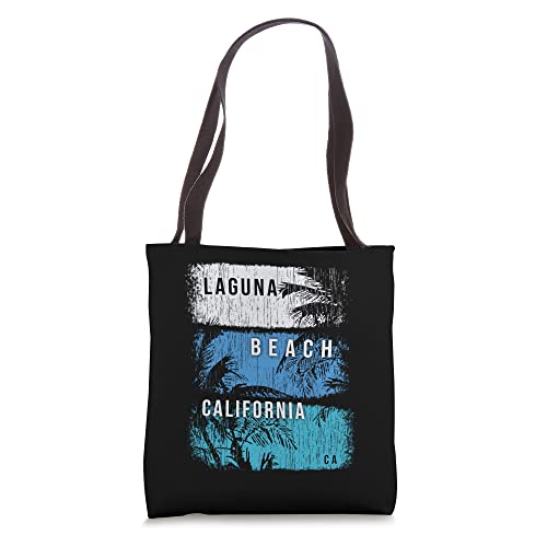 Laguna Beach California CA Brush Strokes and Palms Tote Bag