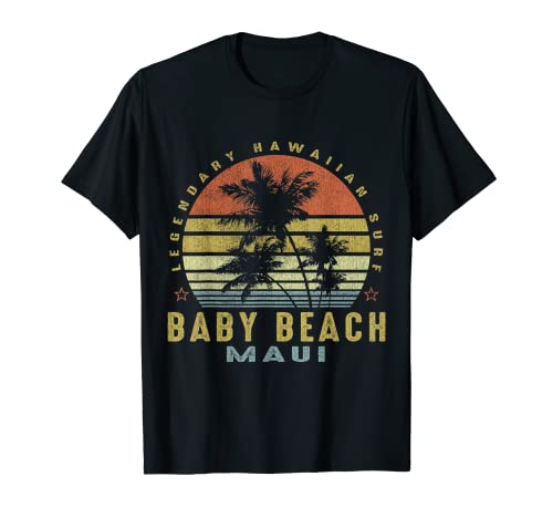 Baby Beach Maui Retro Palm Sunset - Beach Gift Design T-Shirt