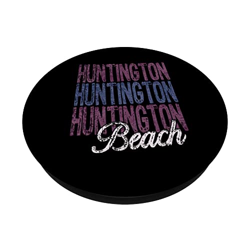 Huntington Beach California Three Times Beach Design PopSockets Swappable PopGrip