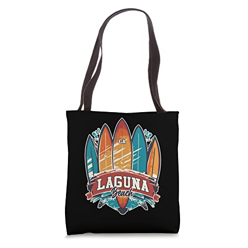 Laguna Beach CA Rebel Surf Edgy Surfboard Design Tote Bag