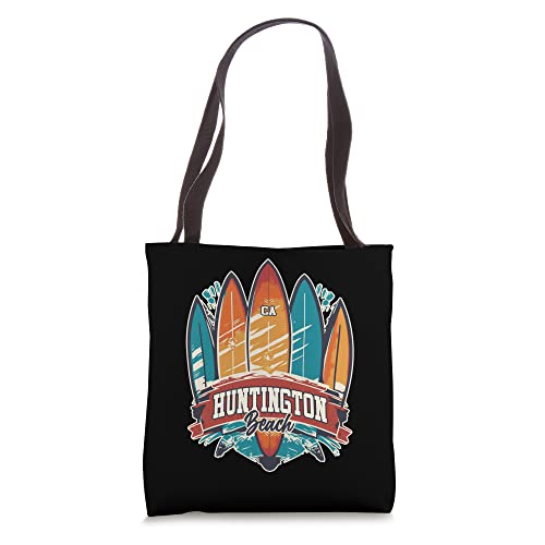 Huntington Beach CA Rebel Surf Edgy Surfboard Design Tote Bag