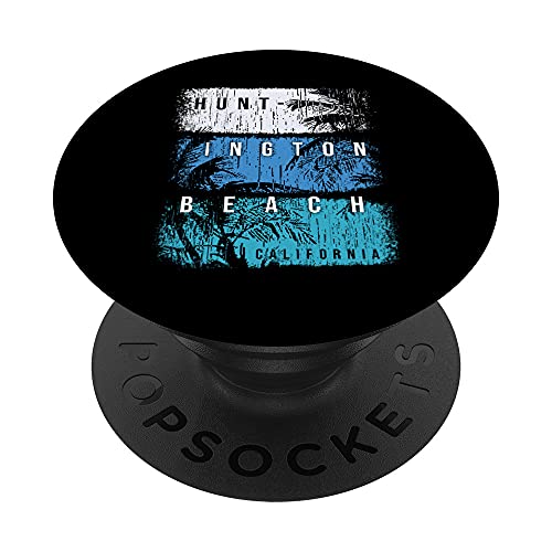 Huntington Beach California Colorful Brush Strokes and Palms PopSockets PopGrip: Swappable Grip for Phones & Tablets