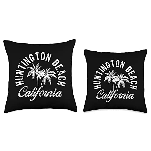 My Favorite Beach Huntington California My Favorite Surf Beach Throw Pillow