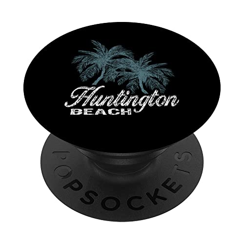 Huntington Beach California - Two Big Palms PopSockets Swappable PopGrip