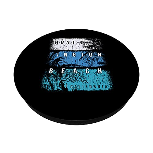Huntington Beach California Colorful Brush Strokes and Palms PopSockets PopGrip: Swappable Grip for Phones & Tablets