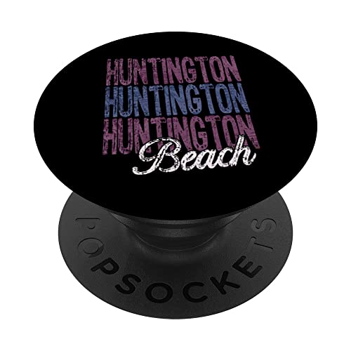 Huntington Beach California Three Times Beach Design PopSockets Swappable PopGrip