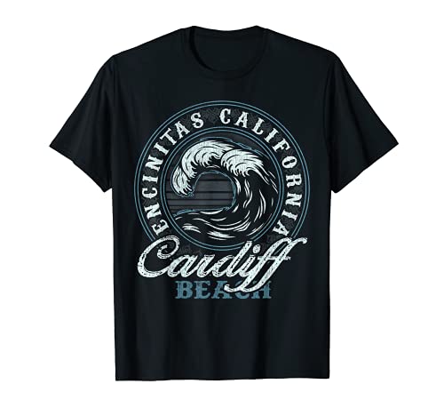 Cardiff Retro Wave Circle - Beach Gift T-Shirt