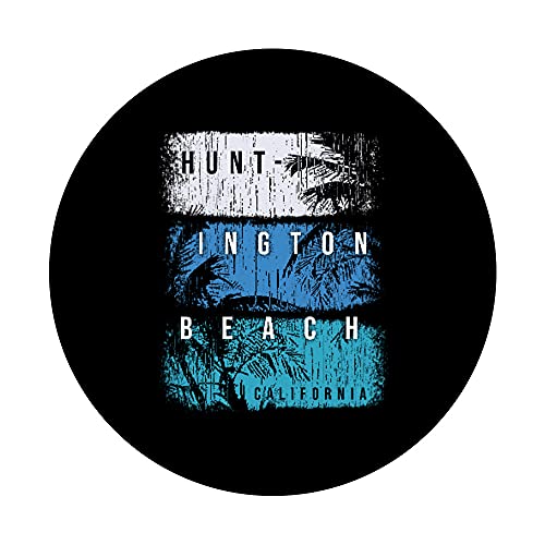 Huntington Beach California Colorful Brush Strokes and Palms PopSockets PopGrip: Swappable Grip for Phones & Tablets