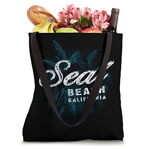 Seal Beach - Palm Cluster Distressed Stamp Tote Bag