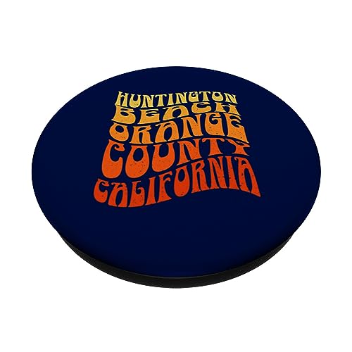 HUNTINGTON BEACH Vintage 60s Retro Waves PopSockets Swappable PopGrip