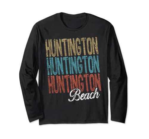 HUNTINGTON BEACH Three Tone Palm Long Sleeve T-Shirt