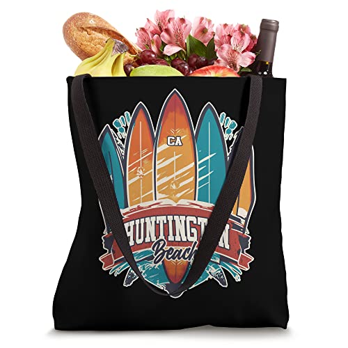 Huntington Beach CA Rebel Surf Edgy Surfboard Design Tote Bag