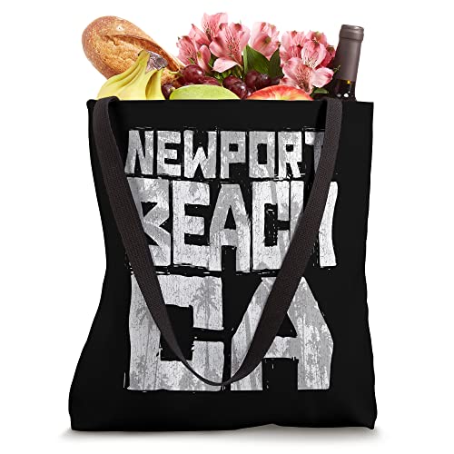 Newport Beach California Chunk Block Palms Tote Bag