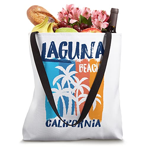 Laguna Beach California Fun Colorful Palm Trees Design Tote Bag